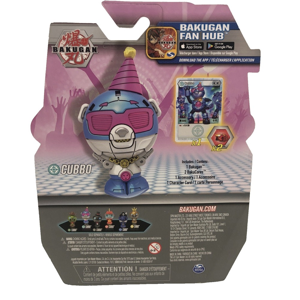 Bakugan Cubbo Action Figure Birthday Party Includes 2 BakuCores 1 Character Card - Picture 3 of 6